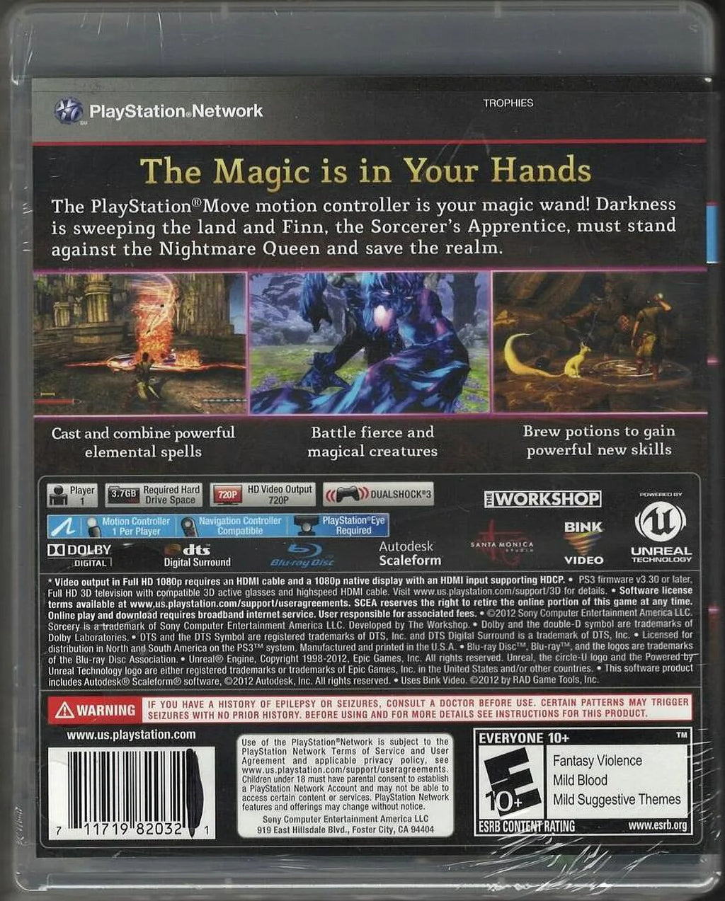 PS Factory New PS3 (Brand Sealed Sorcery US (PSMove) Version)