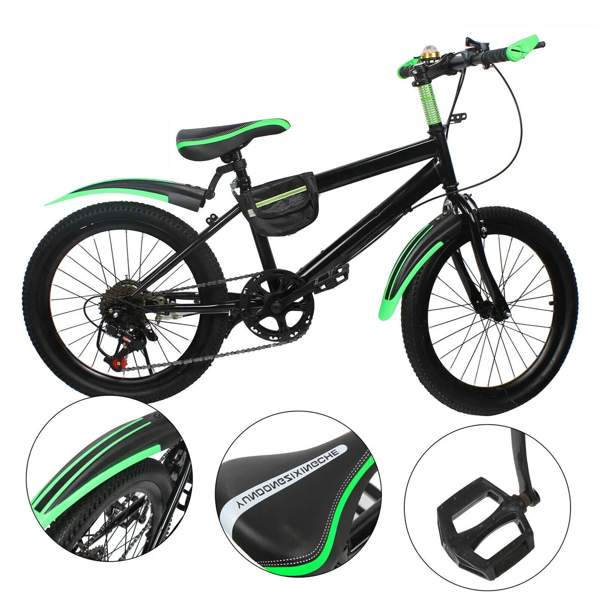 20in Bike Bicycle Kids Disc Double High Child 7 Carbon Bike Speed Steel Brake w/