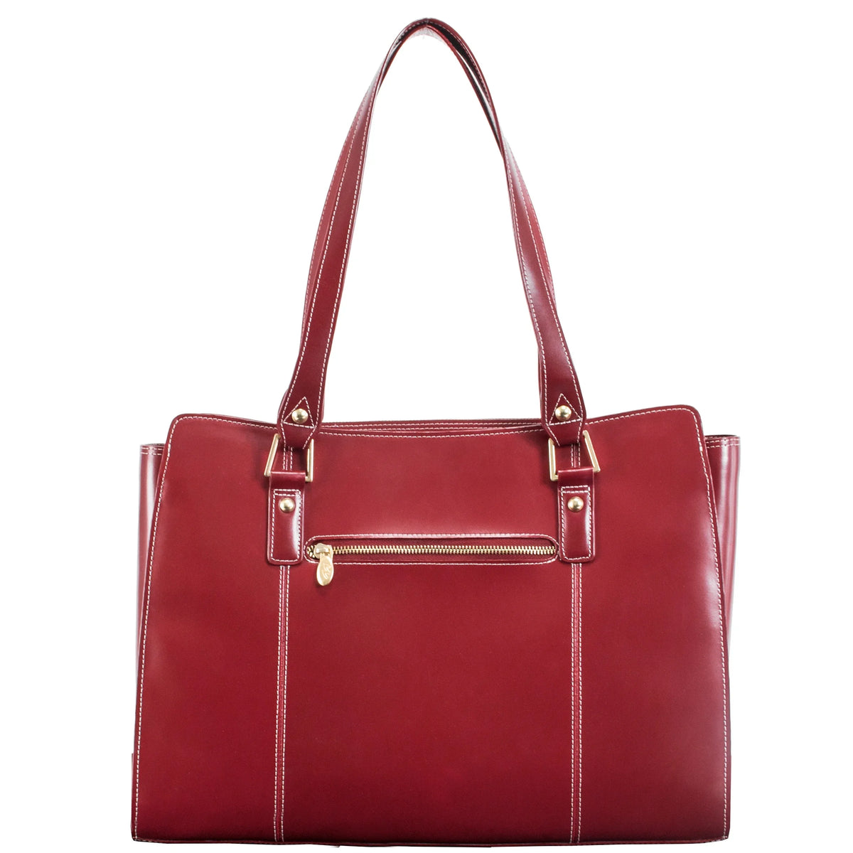 Leather Red Shoulder Tote, Glenna 97556,
