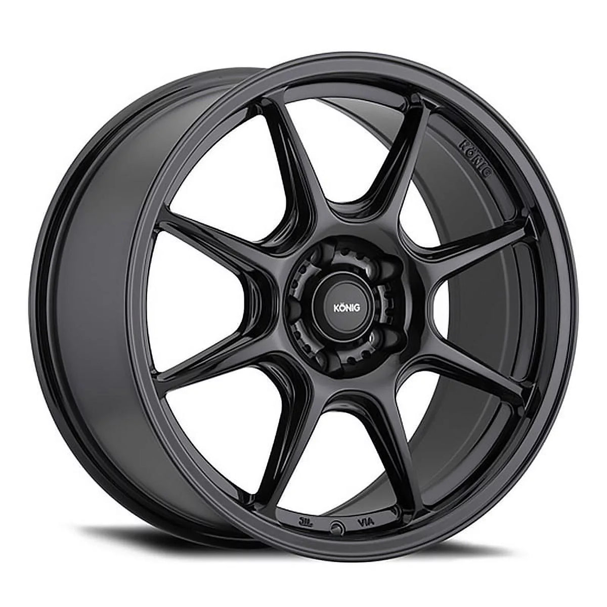 17x8 Gloss 5x100 102B +38et Wheel Lockout Black Konig