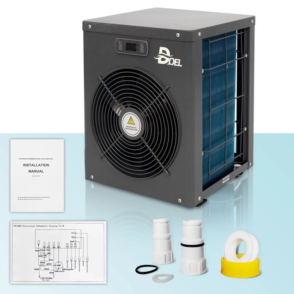 for 60Hz DOEL BTU, Pools Pump Heat Pool 12000 Swimming Above-Ground Mini
