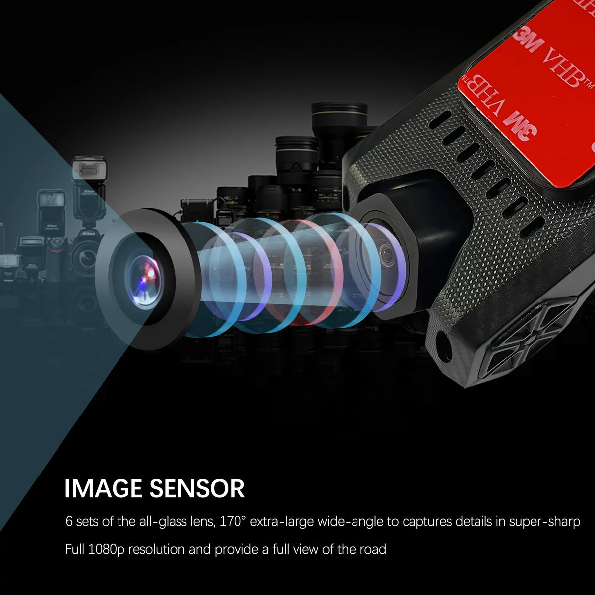 ADAS Road 1080P DVR Recording Vision Night Support Camera Car 170 Wide HD Recorder Loop Dash USB Video Angle