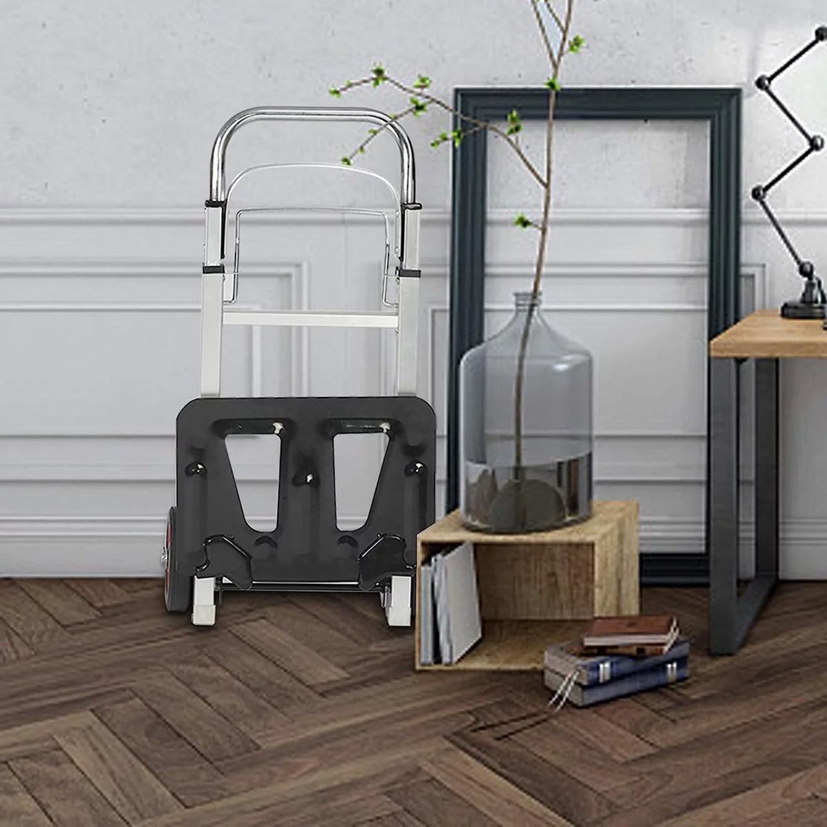 Luggage and Rubber Duty Travel, Wheels Foldable with Truck Portable Industrial Shopping or Cart Trolley Compact Aluminum Handle Hand Telescoping Heavy for