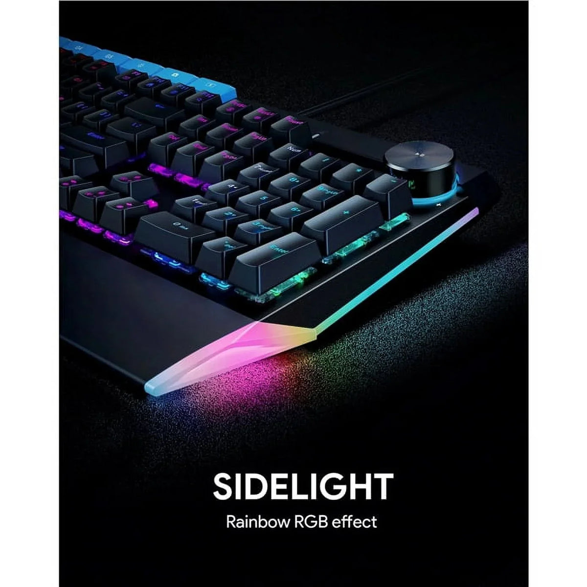 Blue KMG17 Button AUKEY Mechanical Volume Control 104key Keyboard with Switches