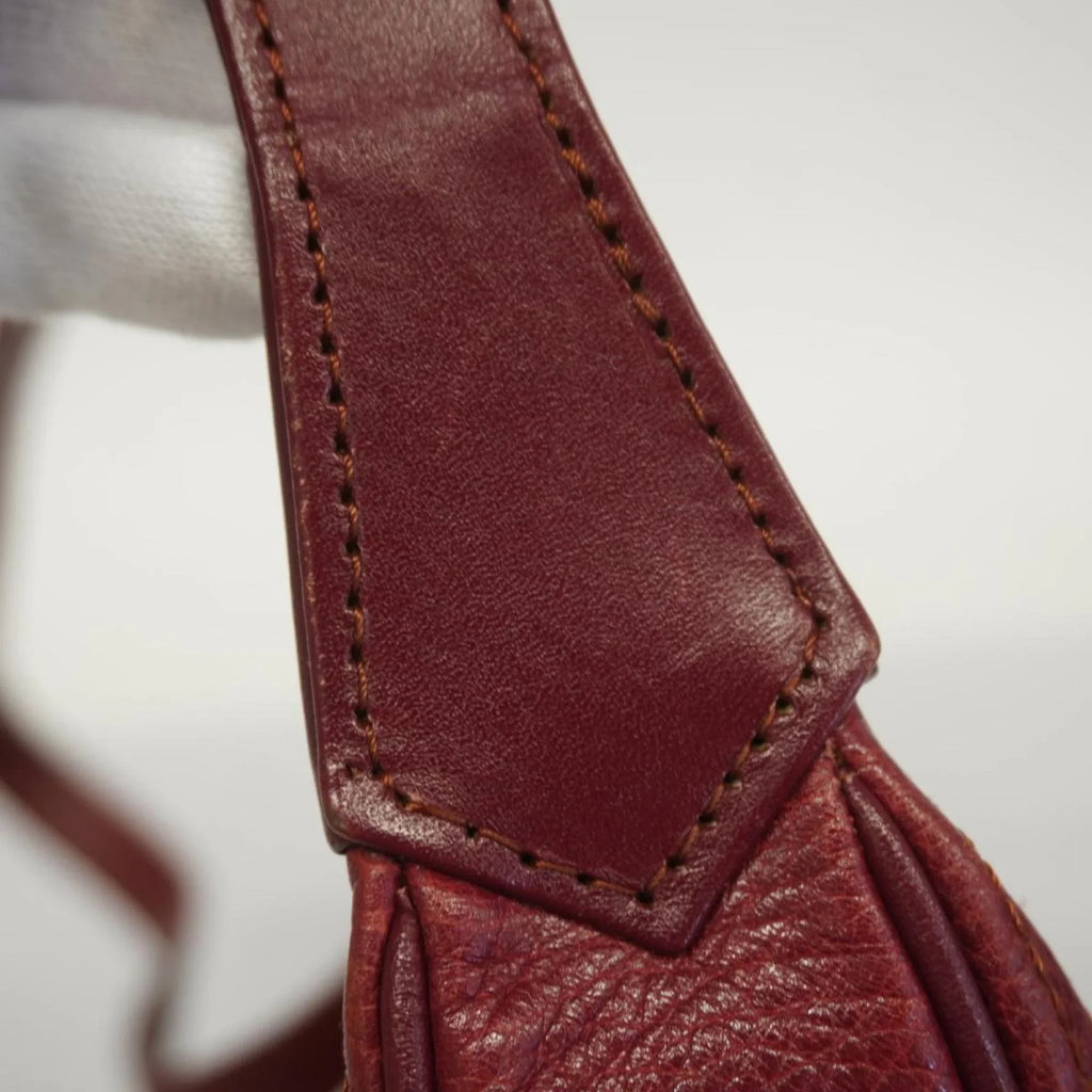 Must Cartier Bag (Good) Red Shoulder Pre-Owned Ladies Leather