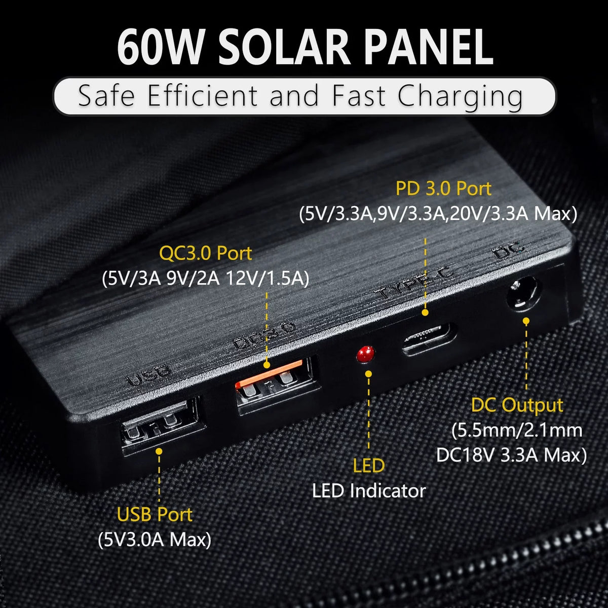 Station Generator with Foldable Portable Panel ROCKSOLAR Utility Power Solar 300W 60W Kit