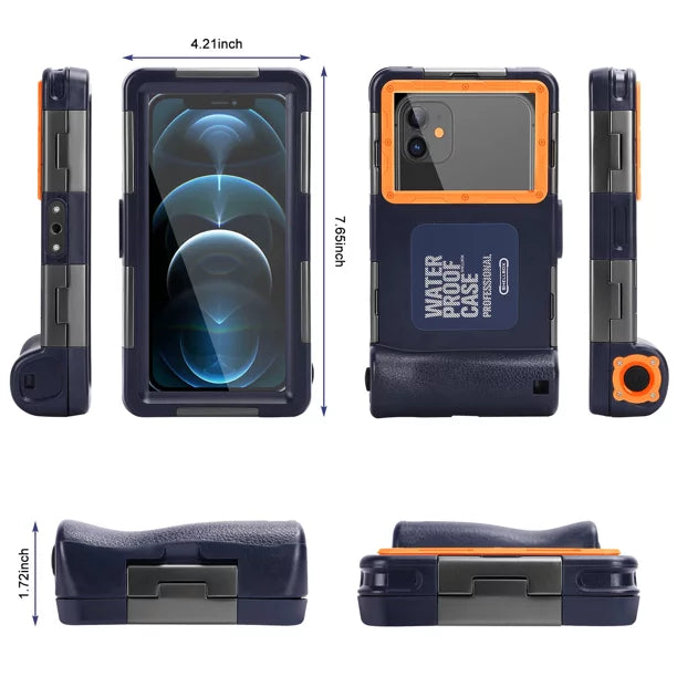 all Phones Eluga for Up Underwater Diving Waterproof Video Professional Photo Lanyard Case Panasonic [15m/50ft] Surfing LCD (2019) I7 And Snorkeling 6.9 Housing with UrbanX Swimming Protective Inch to