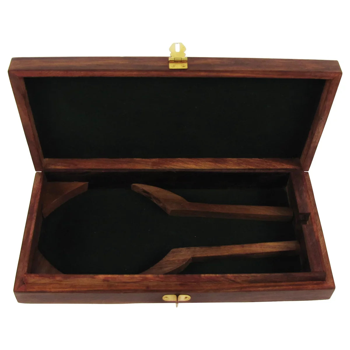 w/ Magnifier Antique 5x Brass&Wood Lens Box Turned Hand Magnifying Desktop Glass