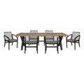 Edge Set in Beckham and Eucalyptus Outdoor Piece Glendora Rope 7 Dining Live