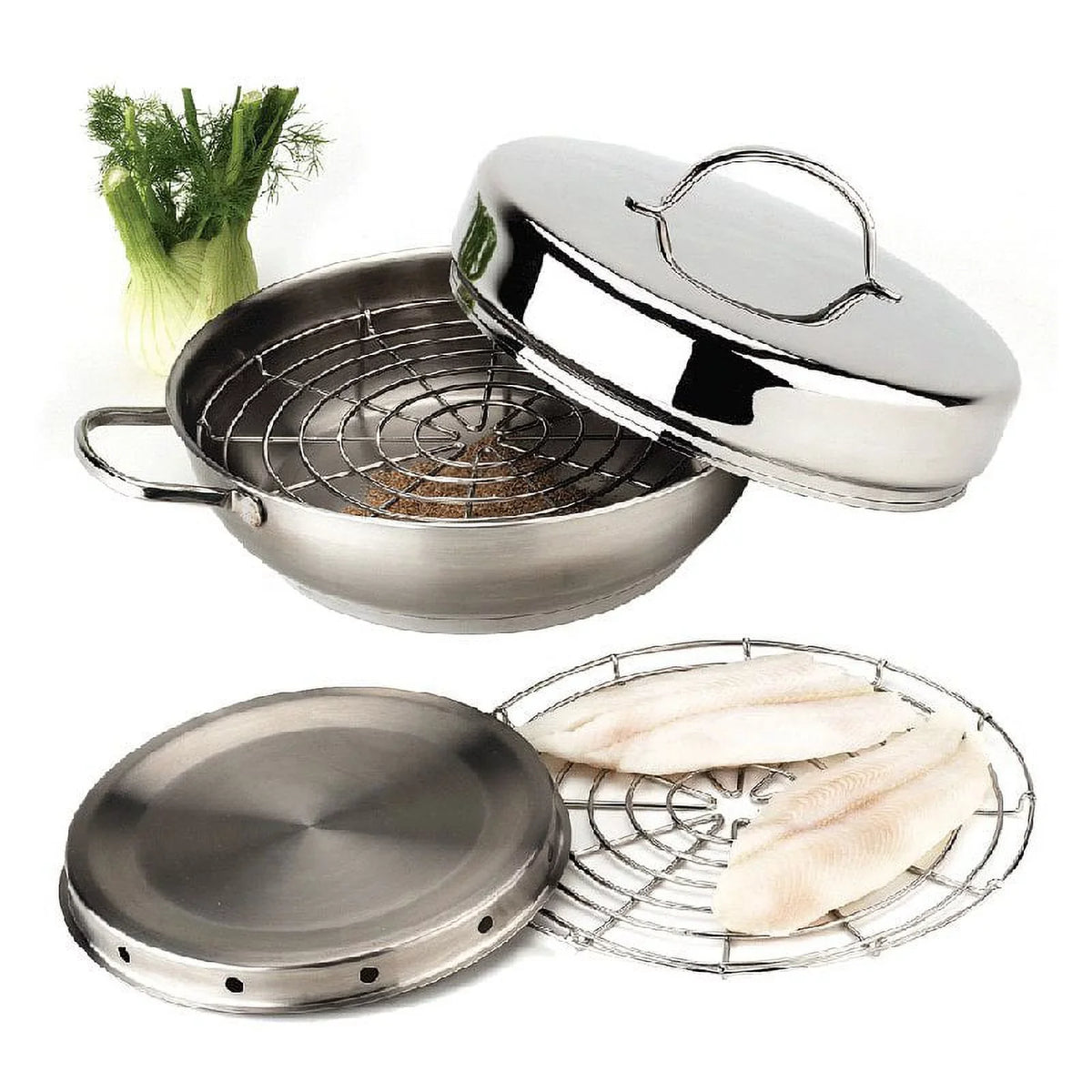 Set Smoker Resto Stainless 4-pc Stovetop Demeyere Steel