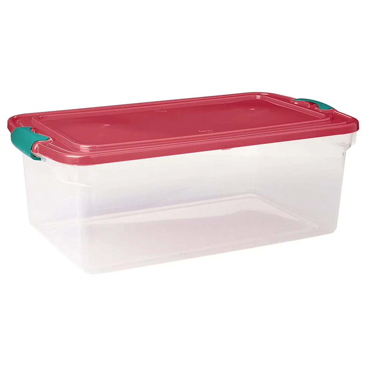 Quart Holiday Plastic Decor Pack with Latching 64 6 Lid, Storage Homz Bin