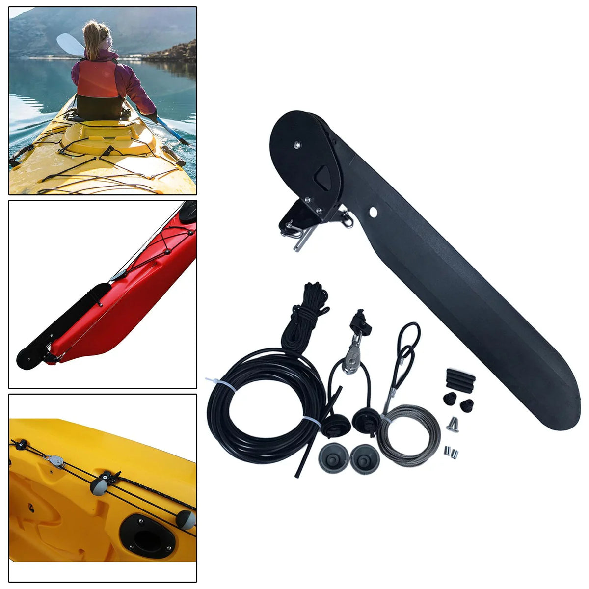 Canoe Kayak Kayak Watercraft Nylon Foot Rudder Replacement System Fishing Control Parts Rudder, Boat for Accessories Steering