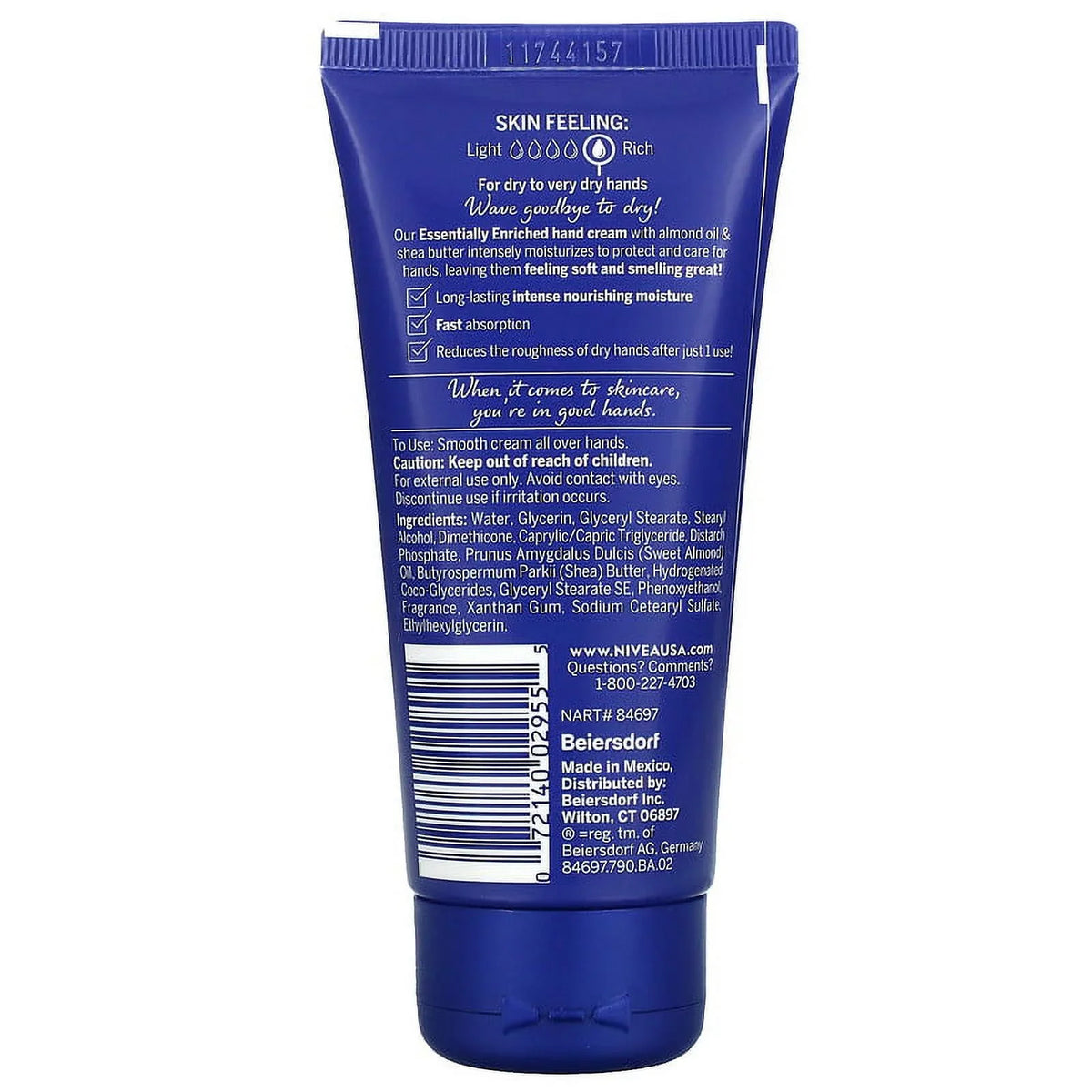 Oil Essentially 2.6 Enriched Almond (74 Pack Shea oz 4 of Cream, Hand Butter, Nivea, g) &