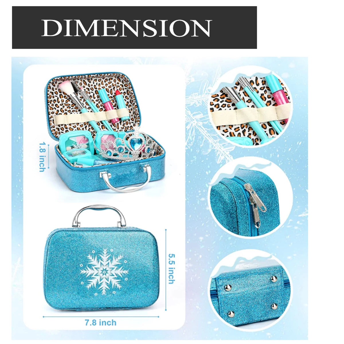 Girl,Washable Real Kids Makeup Make Frozen up kit for Kit