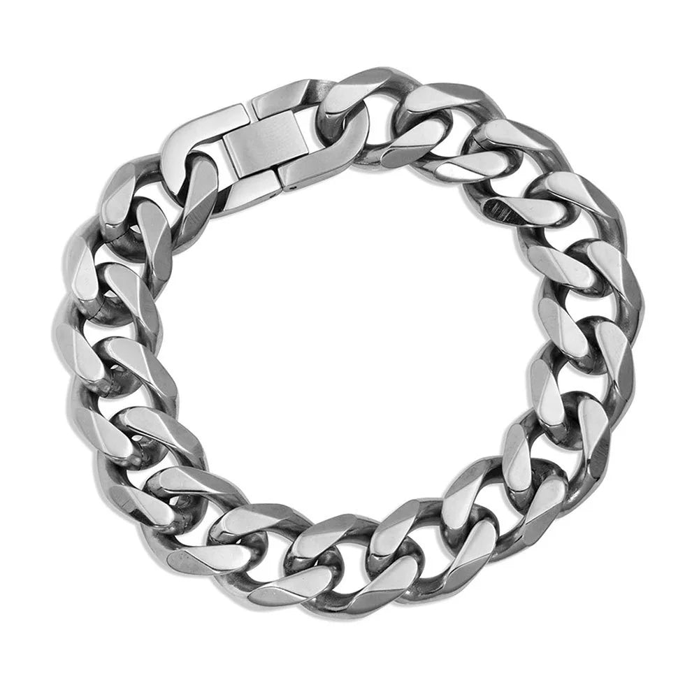Link Montana Chain Cuban Bracelet Grey Silversmiths N/A Mens