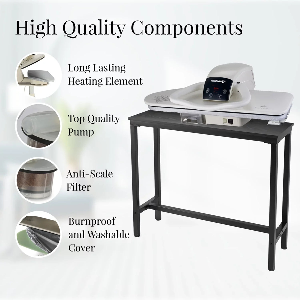 Use Easy Iron Temperature Steam 100HD Inch Press Digital | Settings | SpeedyPress Machine Steamer With Extra Clothes Steam 40 and Multiple Premium to Large Press