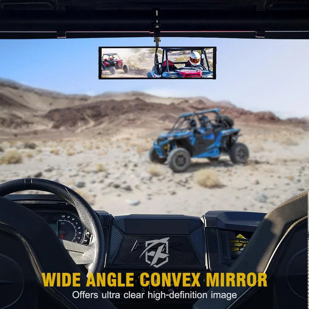 Xprite Aluminum Rollbars Integrated 2" Dome fits 1.75" - w/ Rear LED 9" Lights UTV Mirror View