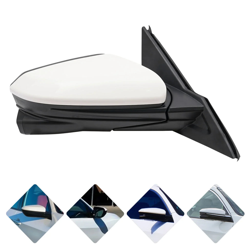 Fit Side Mirror Camera Sedan Honda Power White View Heated Right 2016-2020 Civic