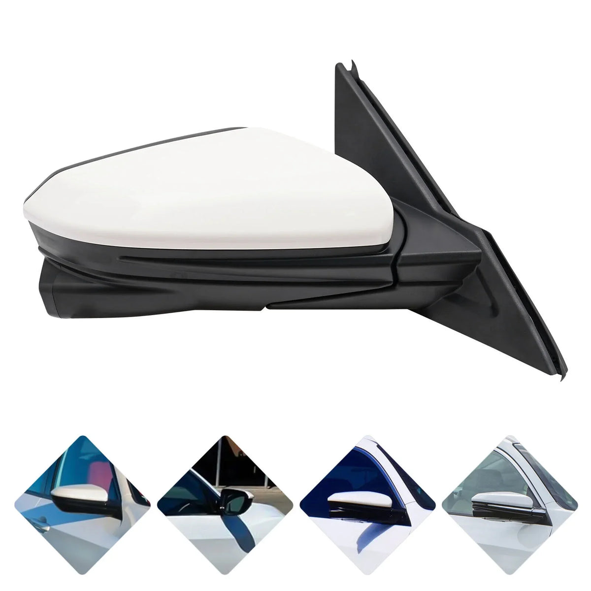 Fit Side Mirror Camera Sedan Honda Power White View Heated Right 2016-2020 Civic