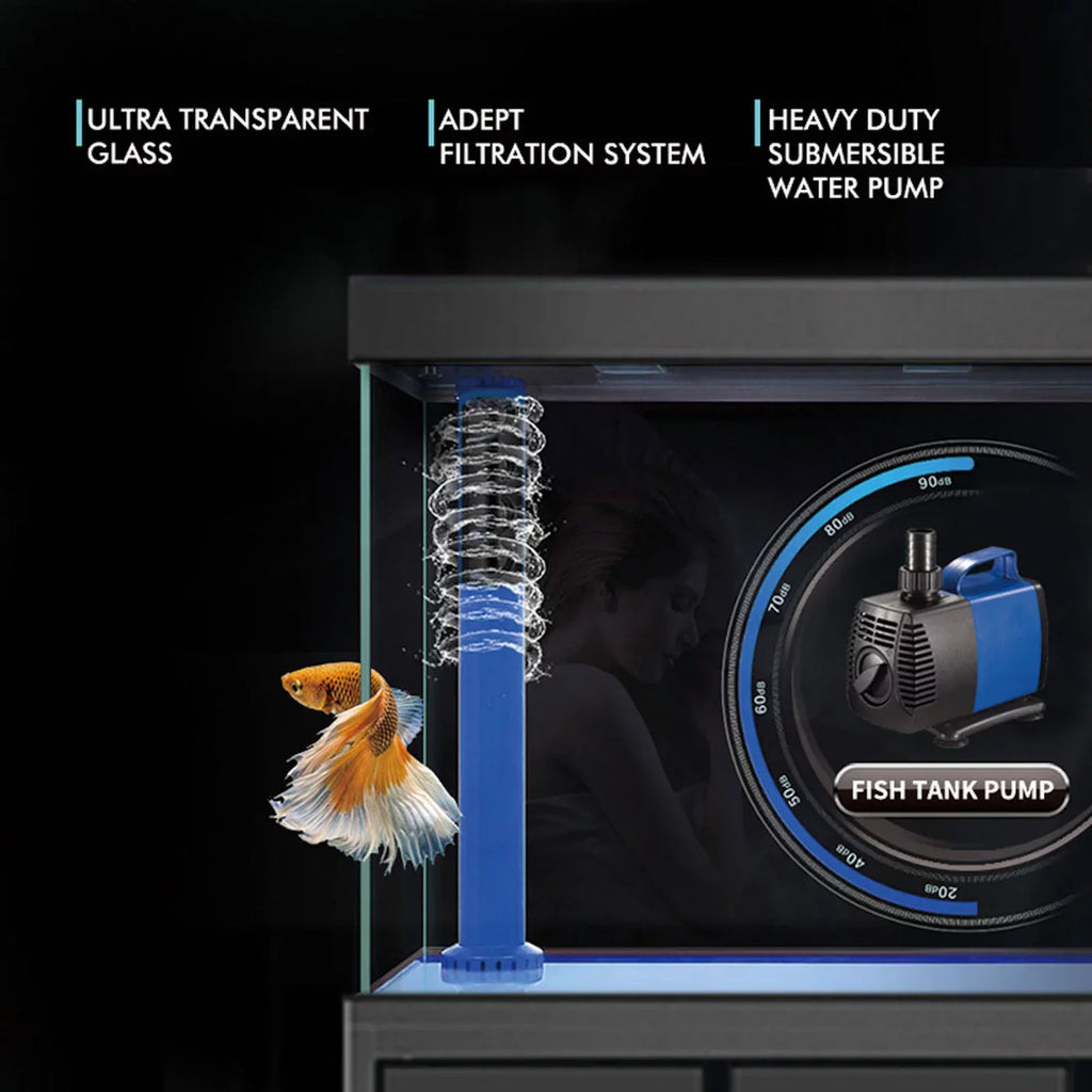 Glass Silver 145 Aquarium White Gallon Dream All-in-one and Aqua Tempered
