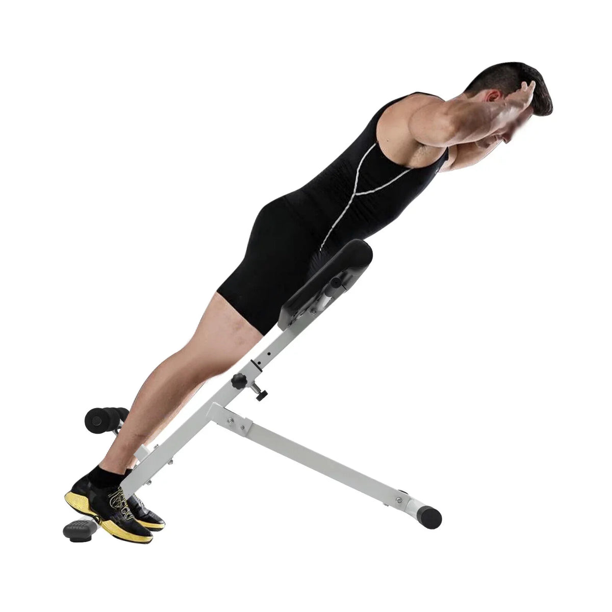 5 ZhdnBhnos Adjustable Tighten Chair Exercise Back Hyperextension 330 lbs Roman Folding Levels Roman Strength Bench Chair Abdominal
