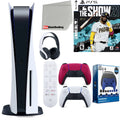 Show Cosmic Cleaning Bundle Playstation 21, and Microfiber Extra MLB Version The Disc with Headset, Remote, Accessory Kit Sony Disc) Starter Cloth 5 Controller, Red (Sony PS5 Media