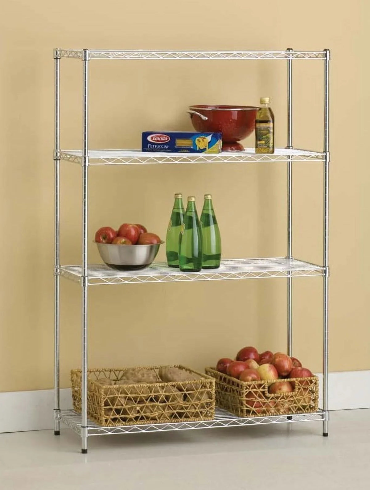 Wire 4 lbs Capacity Tier Steel Chrome, Unit HSS Shelf 14"Dx36"Wx54"H 1000