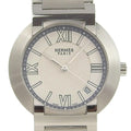Made (Fair) Quartz Dial White Watch Display Steel NO1.710 Stainless Pre-Owned Men's Nomad Silver Swiss Analog Hermes
