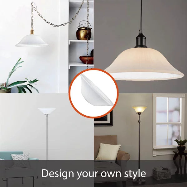 5-1/8" x Creative Pendant,13-1/4" 23144-11, Diameter Medium and Aspen Socket Frosted Base Swag Torchiere Shade Glass Traditional Height. for Lamp Lamp,