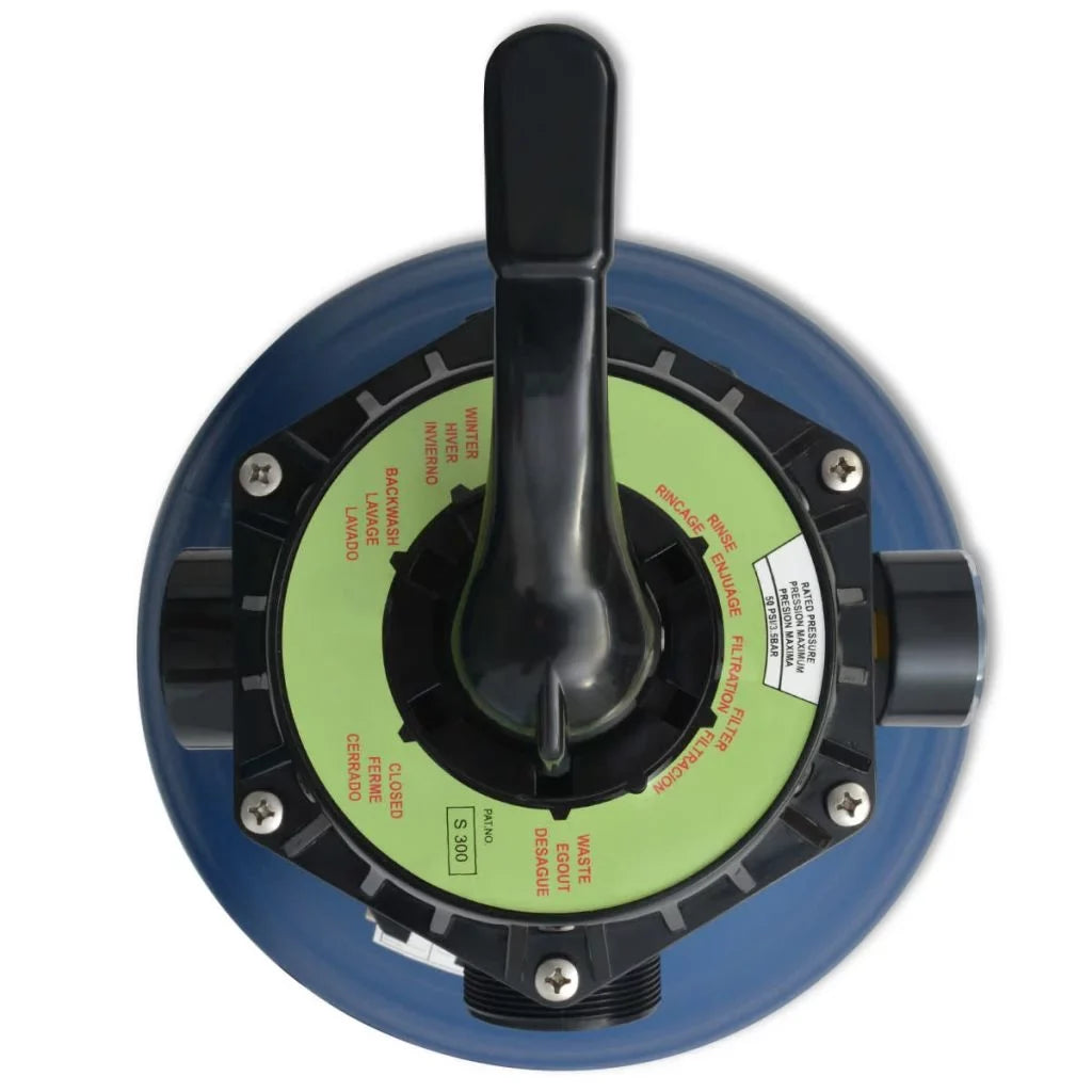 inch Pool 6 Position Blue Sand Valve Filter Tomshoo with 18