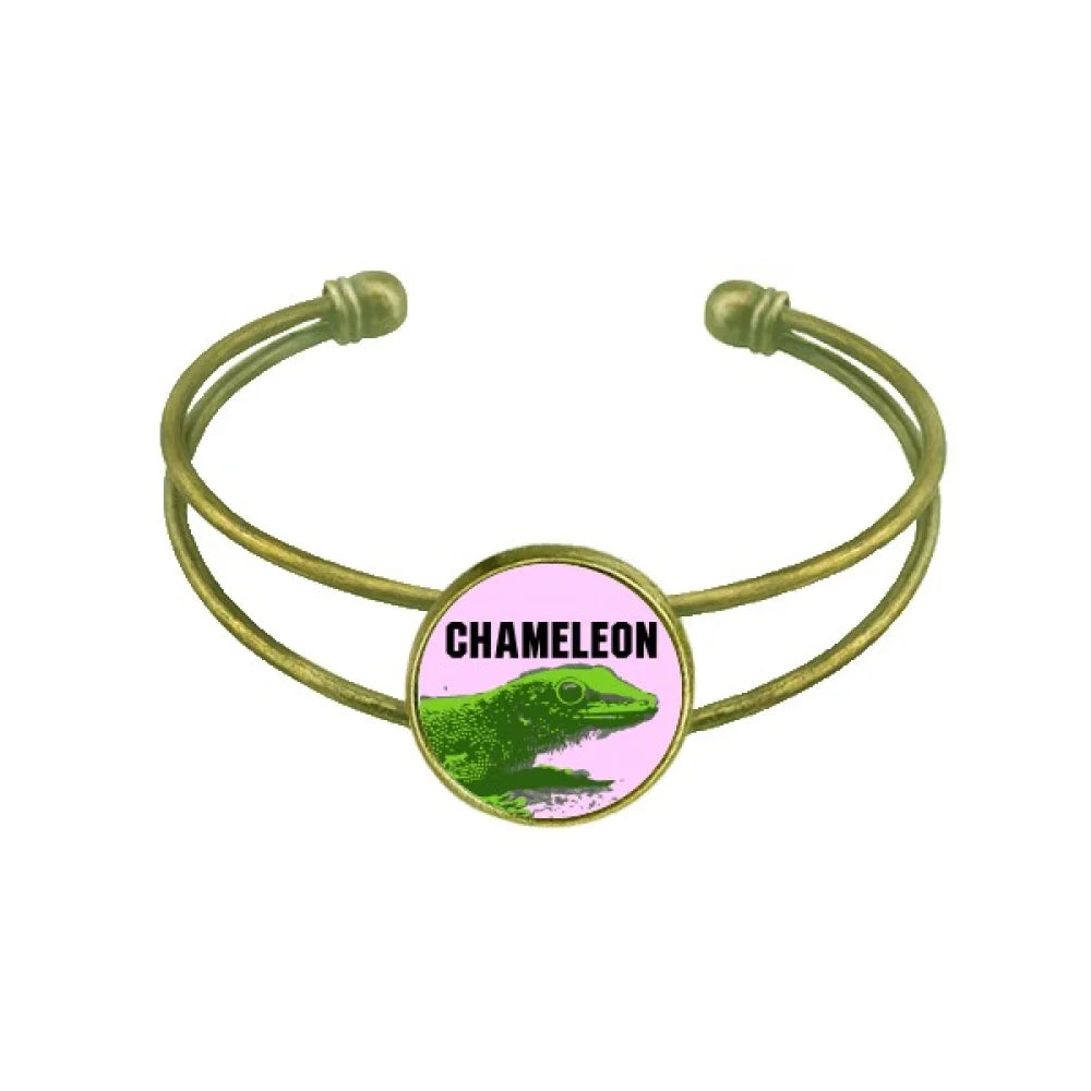 Cuff Jewelry Open Chameleon Madagascar Africa Retro Bangle Bracelet