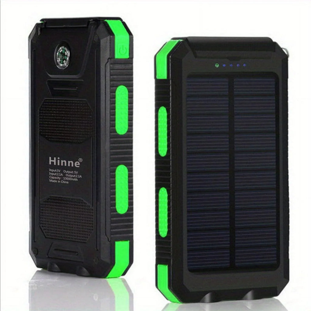 Hook Bank Compass Mobile 10000mah Solar Built-in Charging Panel Portable And Power Power Solar Waterproof With Mobile Charger