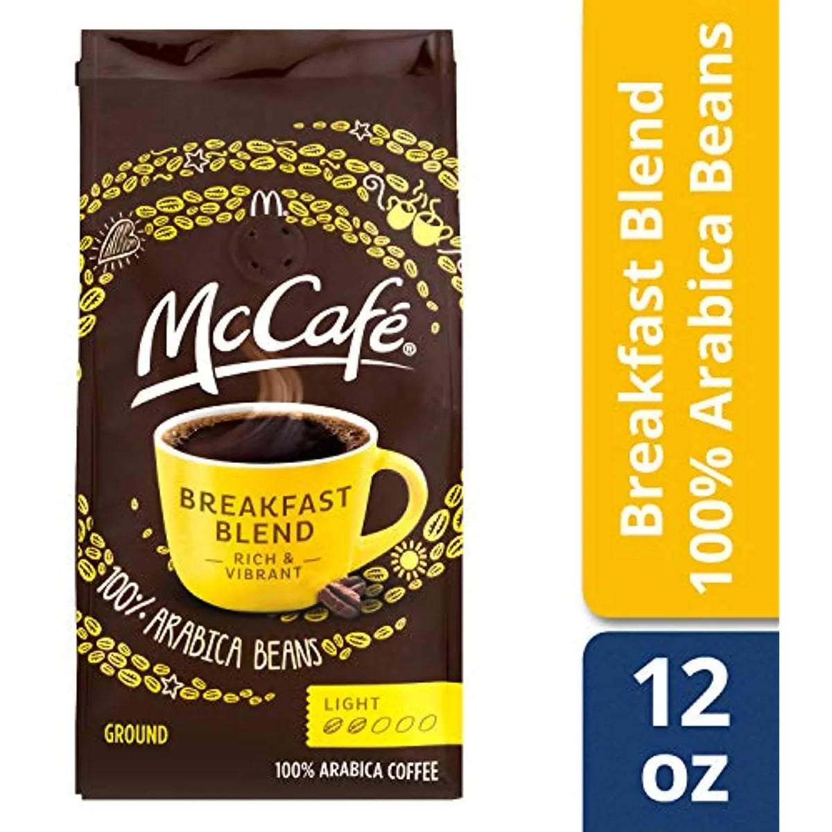 Coffee Ground Pack (12 Mccafé Oz Of Roast Canisters, Light Breakfast 6) Blend