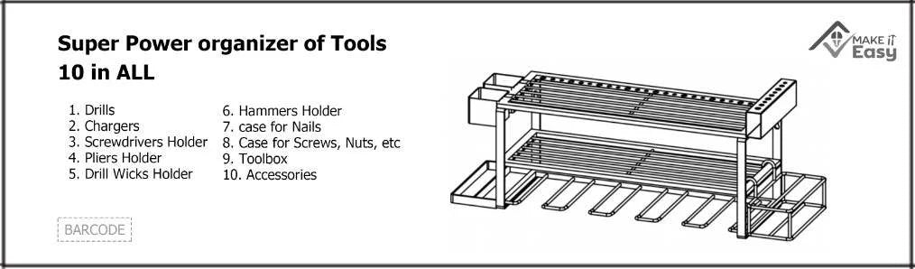 10 It Duty Tool Make Tool Power in Floating Super Organizer Easy Steel Heavy All Shelf