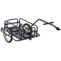 Hitch- 88 with Post Seat Bike to Trailer up Aosom Lbs. Cart Black Cargo Folding