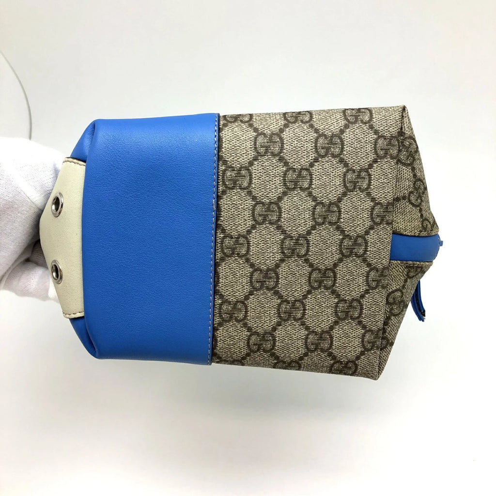 Ladies Gucci Handbag Blue ITAB3QFV27HY Leather Beige Pig RM5078D GUCCI (Good) Pre-Owned 271093 Pattern GG