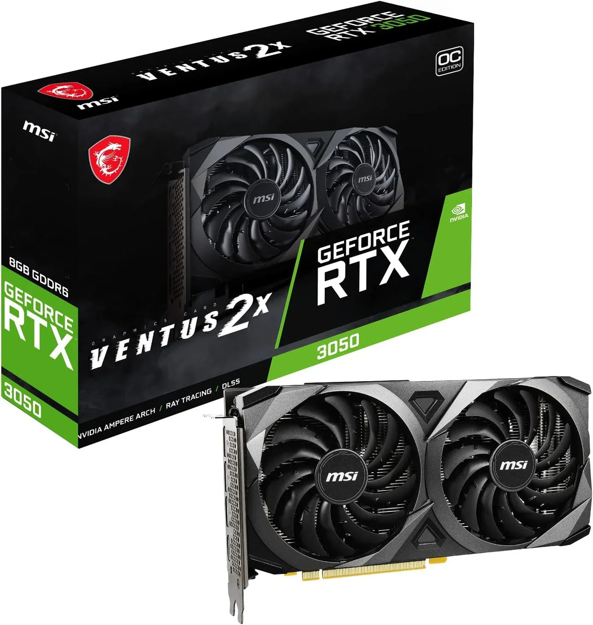 Express PCI Ventus 4.0 OC GDDR6 2X GeForce MSI 8GB Card (Factory RTX 8G Video Ventus 3050 RTX Refurbished) 3050