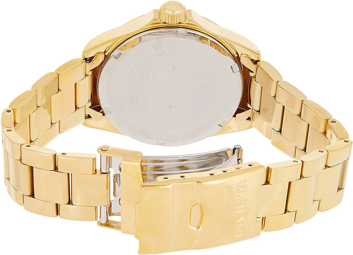 Bracelet Dive Gold Angel Yellow Steel 23568 and Gold Watch Silver Women's Dial