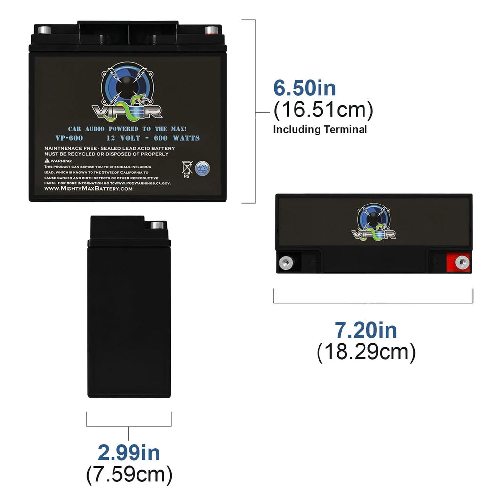 XS Watt S680 600 Replacement for D680 Viper VP-600 XP750 Battery