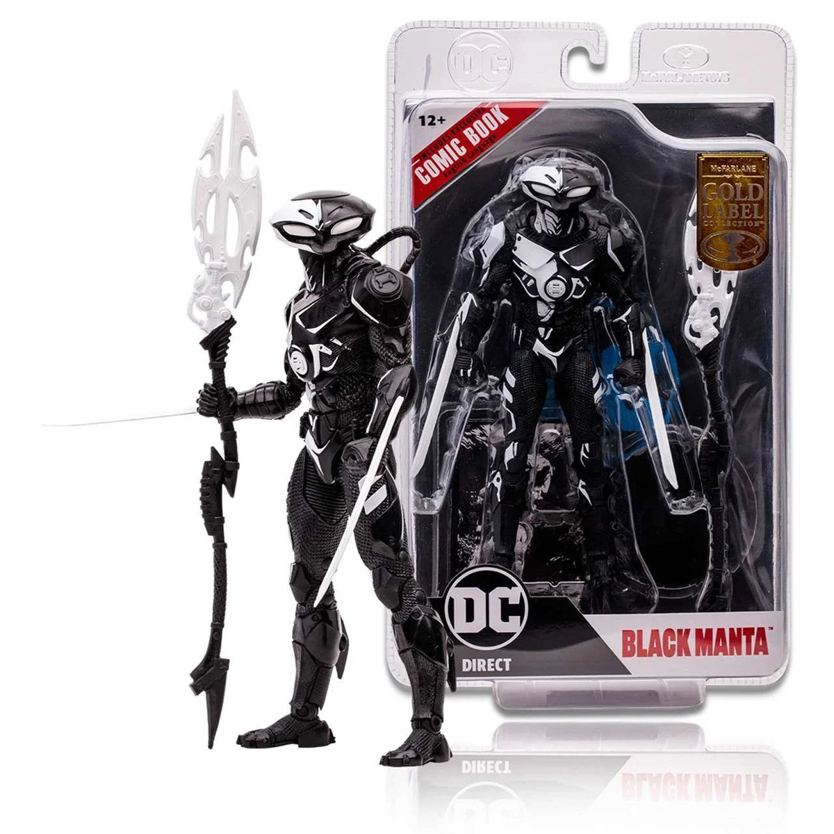 Gold Collection Art) Manta Label Direct Comic Figure (Line DC Book Black with Action McFarlane