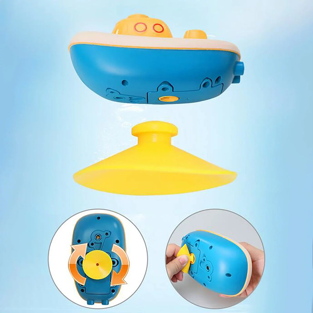 Revolving Ducks Kinds Water TOys, YHAIOGS Electric Shower of 3 Spray TOys, Ship Baby