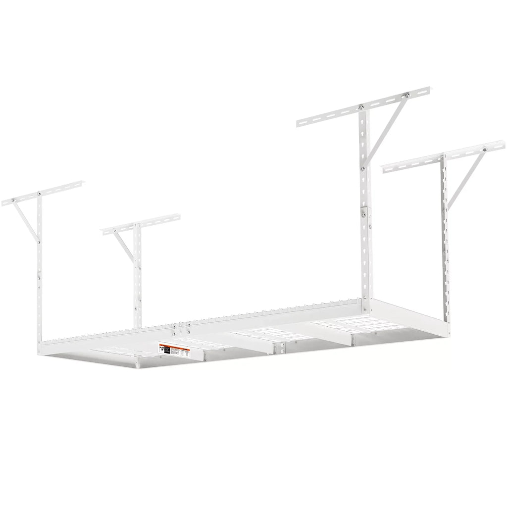 White Ceiling 36x96" Storage Rack 600lb Rack Overhead SKYSHALO Adjustable Garage