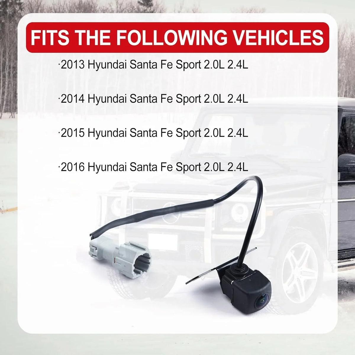 2.4 Backup Rear 2013-2016 Camera Replace Parking View Fe 95760-2W000-FFF Sport 2.0 Santa for 95760-2W000 Hyundai ist