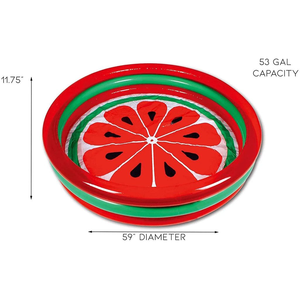 Set Gallon Watermelon 3 Inch Hoovy 53 59 Ring Inflatable Pool Swimming Kiddie