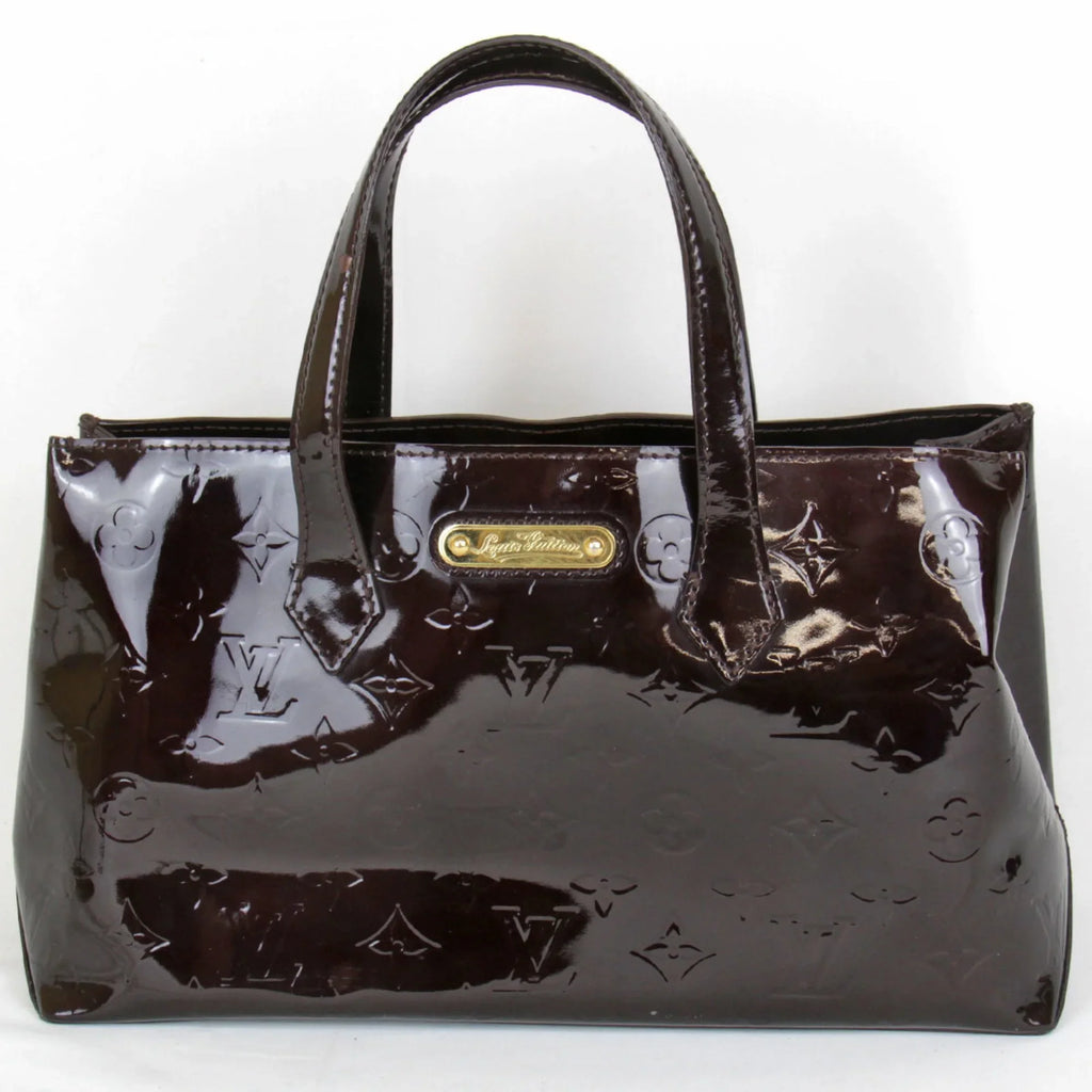 Monogram M93641 (Good) Vernis VUITTON Amarant Women's Wilshire LOUIS PM Handbag Pre-Owned