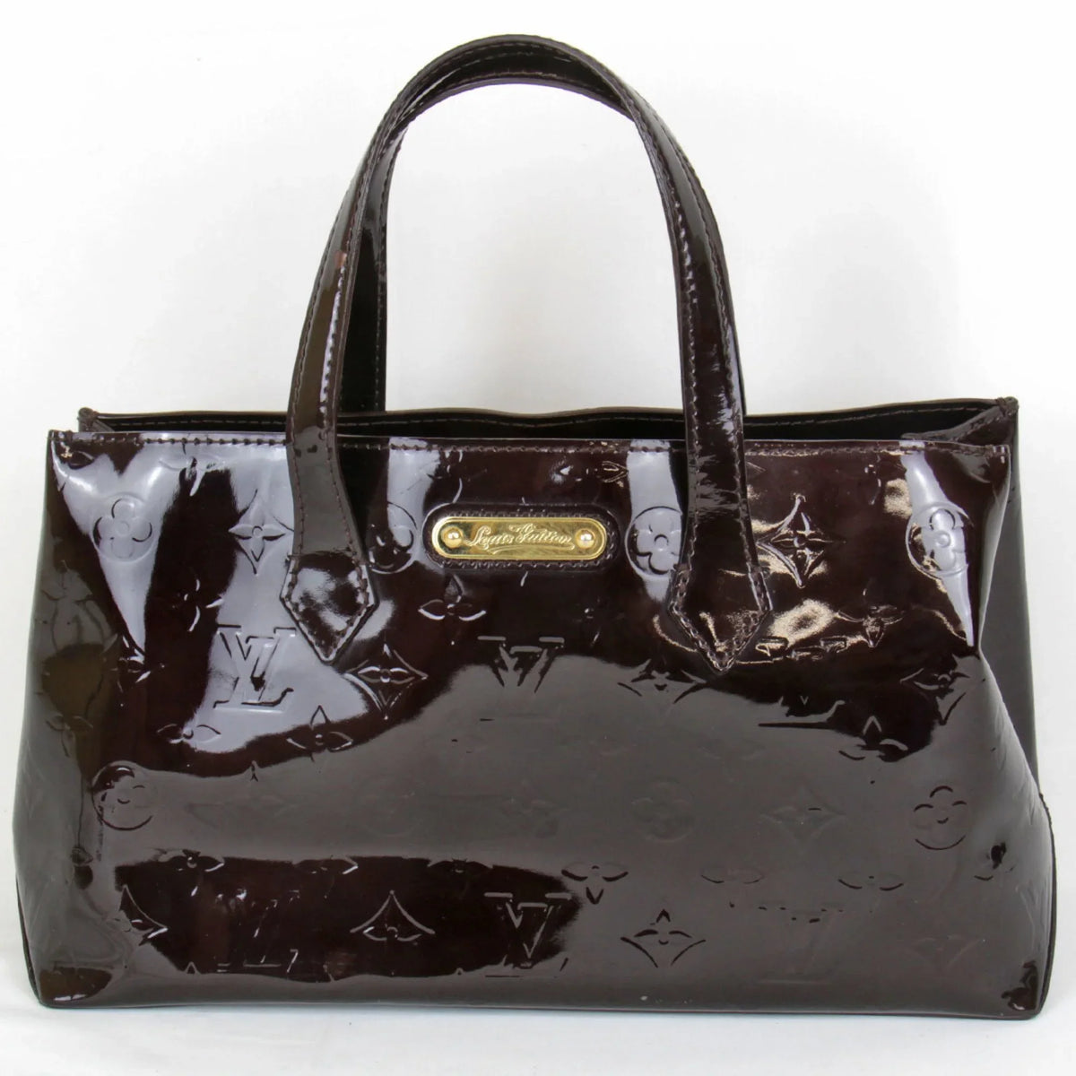 Monogram M93641 (Good) Vernis VUITTON Amarant Women's Wilshire LOUIS PM Handbag Pre-Owned