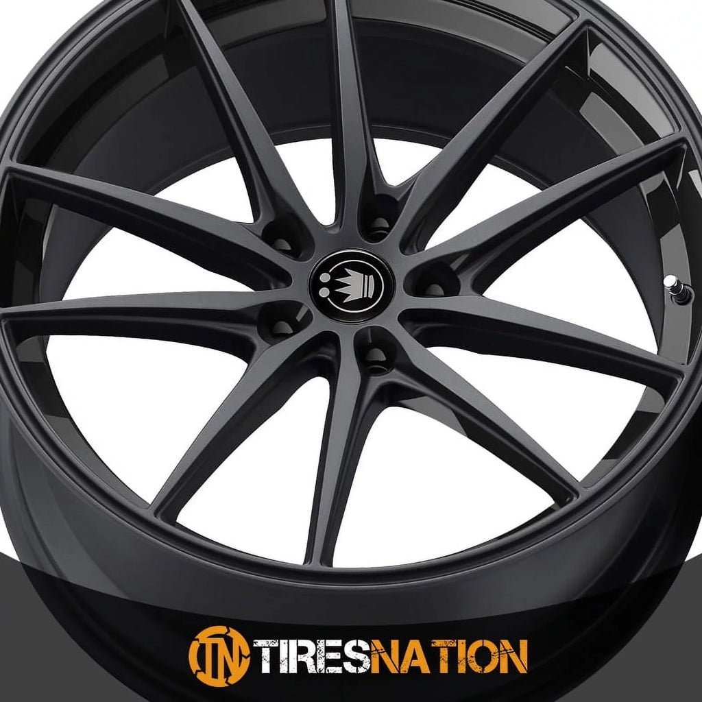 '+45et Gloss 17x8 Konig Oversteer Black 37B Wheel 5x100