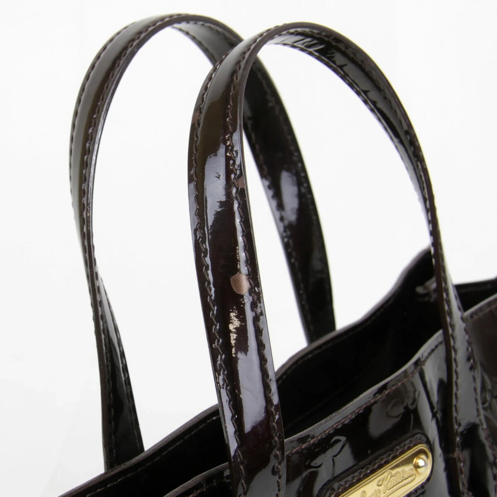 Monogram M93641 (Good) Vernis VUITTON Amarant Women's Wilshire LOUIS PM Handbag Pre-Owned