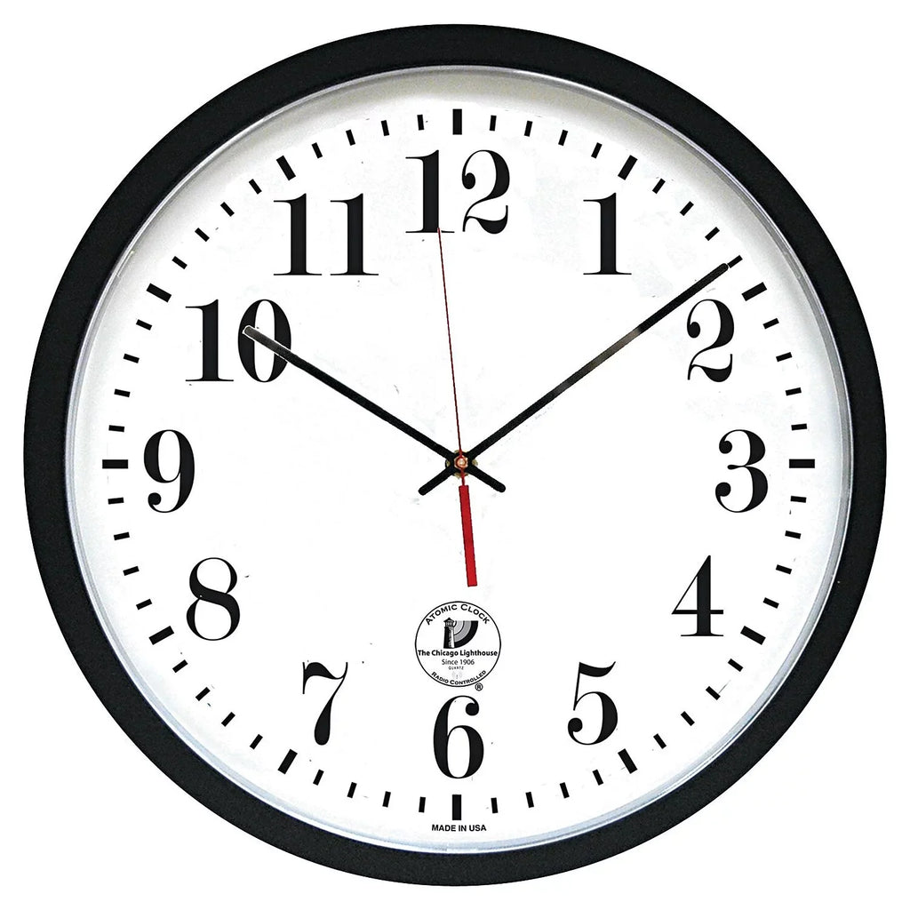 Lighthouse Chicago Contemporary 67403302 Clock Black ATOMIC