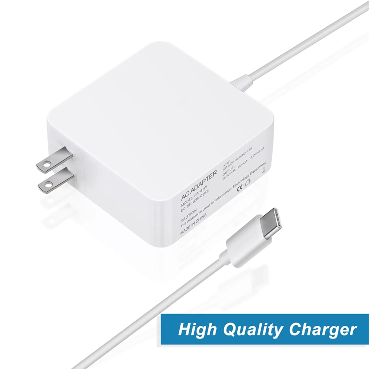 Laptop for USB 65W 7390 PSU Charger Replacement 13 AC P82G003 2-in-1 XPS KONKIN Type-C Adapter Dell White Compatible BOO